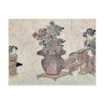 Beauties admiring the flowers by Utagawa,Kuninao Post Cards