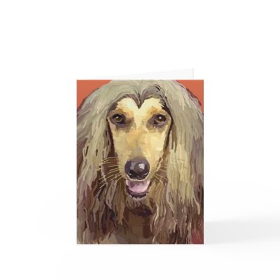 Beautiful Afghan Hound Greeting Card by DogsRealDogs