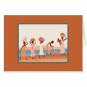 Beautiful African women collecting water cards