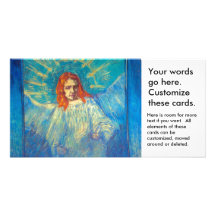 Beautiful Angel art glorious painting by Van Gogh Photo Card Template