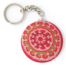 Beautiful Antique Turkish Kilim circa 1750 Keychain
