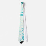 Beautiful aqua blue floral wedding gift ties