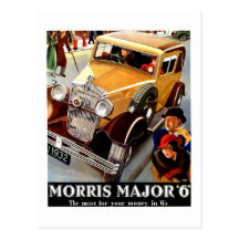 Beautiful art deco British vintage automobile Post Card