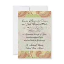 beautiful art nouveau swirly leaves pattern art invitation