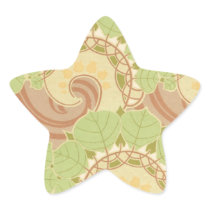 beautiful art nouveau swirly leaves pattern art stickers