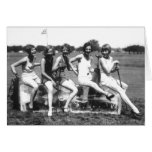Beautiful Bathing Beauties On Ice Greeting Cards