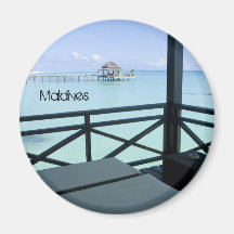 Beautiful beach in maldives fridge magnet