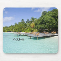 Beautiful beach in maldives mousepads