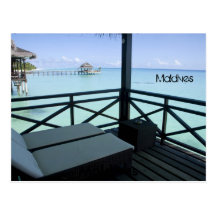 Beautiful beach in maldives postcards