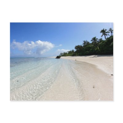 beautiful beach in Tonga Post Card by pfurlotti