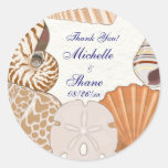 Beautiful Beach Thank You stickers