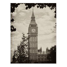 Beautiful Big Ben, London Clock Tower Postcard