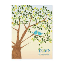 Beautiful Bird Tree Reply Card