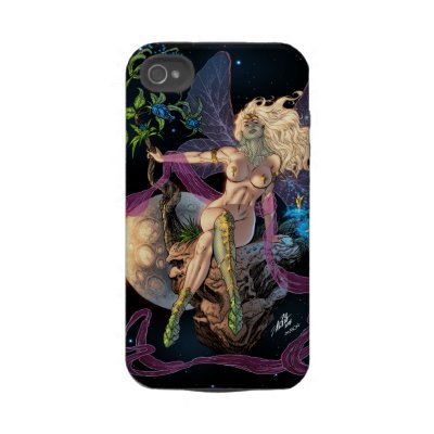 Beautiful Blond Sexy Space Fairy by Al Rio Tough Iphone 4 Case