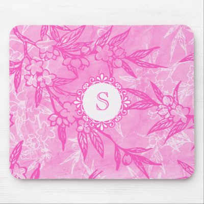 Beautiful Blooms In Pink Mouse Mat by ChicGreekBoutique