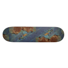 Beautiful Blue And Brown Rust (Satellite Shot) Custom Skateboard