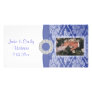 Beautiful Blue Damask Keepsake Photo Cards