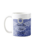 Beautiful Blue Damask Set Mugs