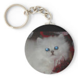Beautiful Blue Eyes Cat  Keychain
