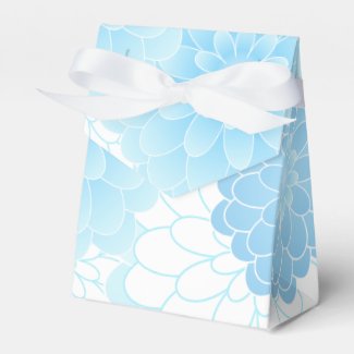 Beautiful blue flowers gift box