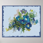 Beautiful Blue Flowers Poster