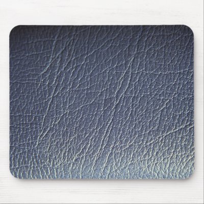 Beautiful Blue Leather Mouse Pad by inspirelove