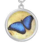 Beautiful Blue Morpho Butterfly Necklace