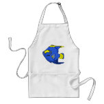Beautiful Blue Tropical Parrot Fish Apron