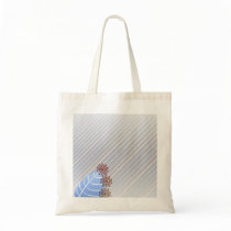 Beautiful bluish leaf and stripes texture bags