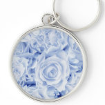 Beautiful Bride in Blue, Rose Bouquet, template keychains