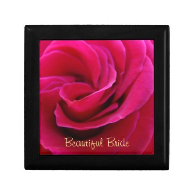 Beautiful Bride jewellery box Pink Rose Weddings Gift Boxes by Basleeartprintgifts