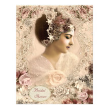 Beautiful Bride, Jewels & Flowers Bridal Shower Custom Invites
