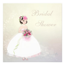 Beautiful Bride Romantic Hearts Bridal Shower Personalized Invitations
