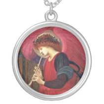Beautiful Burne-Jones Angel Pendant Necklace