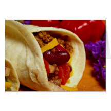 Beautiful Burrito recipe for food lovers Greeting Card