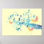 Beautiful Butterflies Designer Poster Print