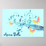 Beautiful Butterflies Designer Poster Print