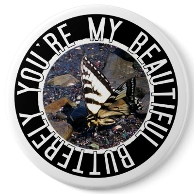 Beautiful Butterfly Button by CreatureCreations