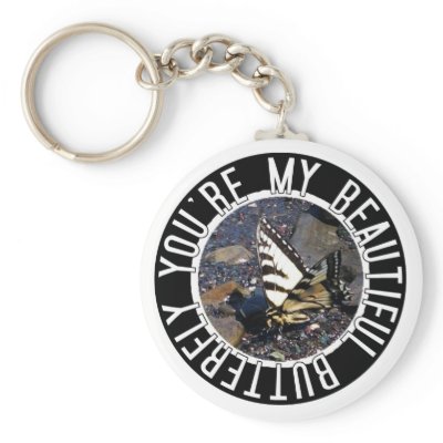 Beautiful Butterfly Key Chain by CreatureCreations