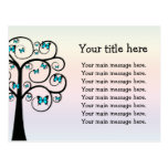 Beautiful butterfly tree postcard