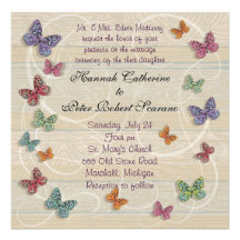 Beautiful Butterfly Wedding Invitation