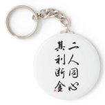 Beautiful Chinese Calligraphy - same mind Keychain