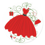 Beautiful, Christmas Dress stickers