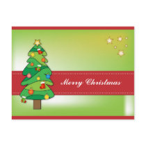 Beautiful Christmas tree design Post Card