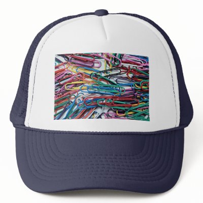 Beautiful Coloured paper clips Mesh Hats by inspirelove