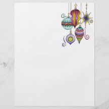Beautiful Colourful Christmas Ornaments Hanging Flyer
