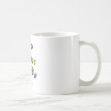Beautiful Colourful Embroidered Wood Sorrel Coffee Mug