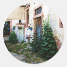 Beautiful Courtyard in Crete, Greece Stickers