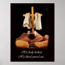 Beautiful Cross and Communion Poster