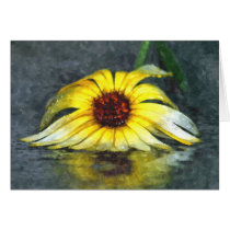 Beautiful Crushed Yellow Gerbera Daisy Flower Cards